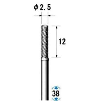 ナカニシ 超硬カッター 砲弾（ダブルカット） 刃径１２．７ｍｍ 刃長