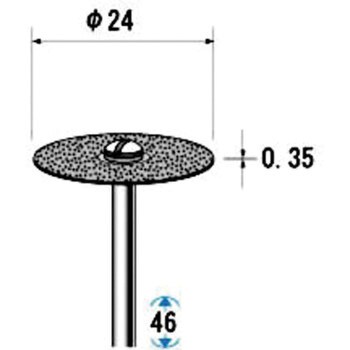 電着ダイヤモンドディスク 全面電着タイプ ナカニシ(NSK) 軸付