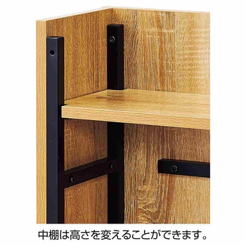 木製プランターボックス 可動棚付きラスティック柄 幅90cm - ストア・エキスプレス