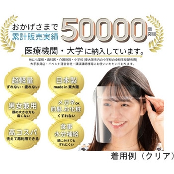 HMフェイスシールド クリア - ミノル化学工業