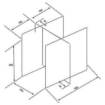 アクリル板 700×400+400×600mm 緑川化成工業