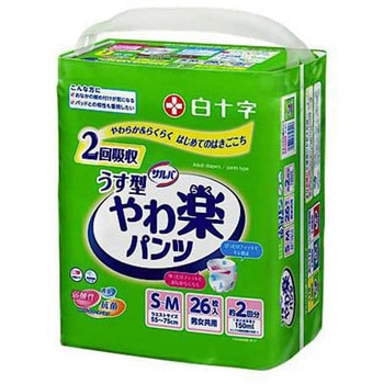 サルバ うす型 やわ楽パンツ 2回吸収 白十字