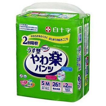 サルバ うす型 やわ楽パンツ 2回吸収 白十字