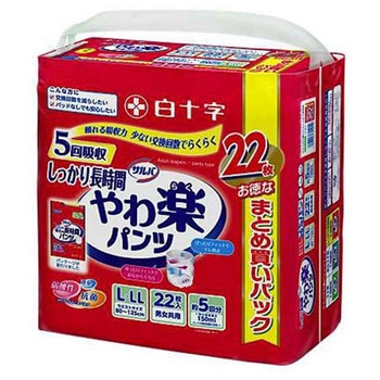 サルバ やわ楽パンツ しっかり長時間 5回吸収 白十字