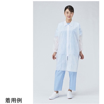 DHZ-3L ジッパー付不織布白衣 リブ付 50枚入 DHZRシリーズ メディテックジャパン 60832296