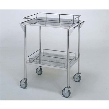 ステンレスワゴン回診車 パンチング枠付 - 柏ステンレス工業