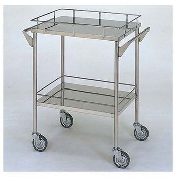 ステンレスワゴン回診車 枠付 - 柏ステンレス工業