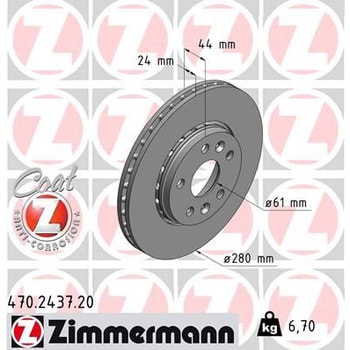 輸入車用ブレーキディスクセット 2枚入 Zimmermann 車用ディスクローター 通販モノタロウ