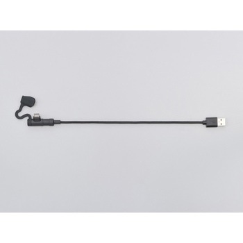 バイク用 充電ケーブル 20cm USB Type-A & Type-C Android対応 L字コネクター DAYTONA(デイトナ)