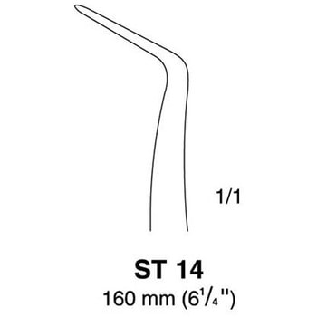 ピンセット 無鈎曲 160mm - YDM