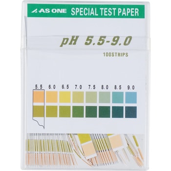 pH5.5-9.0 pH試験紙(スティックタイプ) 1箱(100枚) アズワン 【通販
