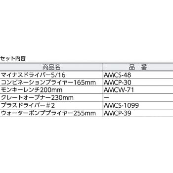 AMCM-47 防爆6ピース工具セット 1セット(6個) Ampco 【通販モノタロウ】