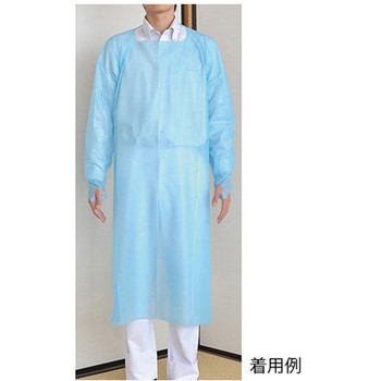 リセラ プラスチックガウン 袖付・エンボス フリーサイズ 10枚入 歯愛メディカル