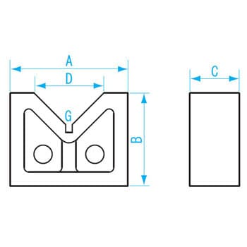 鋳鉄製VブロックB型