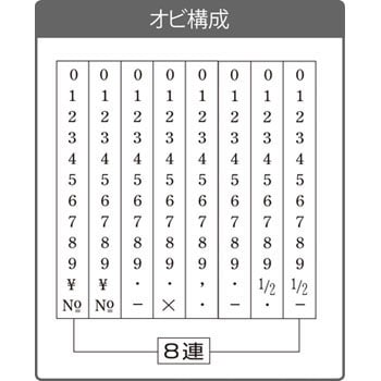 テクノタッチ回転印 欧文8連