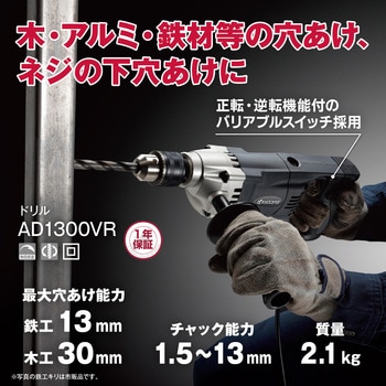 648751A ドリル AD1300VR 1台 京セラインダストリアルツールズ
