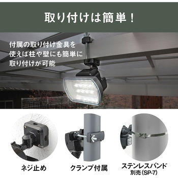 4．5Wワイド フリーアーム式LED乾電池センサーライト ライテックス