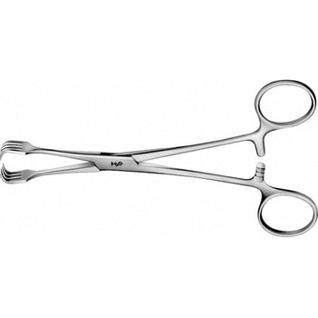 臓器・組織把持鉗子 ブラウン 4×4爪 全長155mm - ビー・ブラウンエースクラップ
