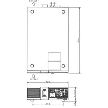 小容量めっき用電源 15V 入力電圧(V):三相200/400(切替) 300A 1台 HKD-15300GU