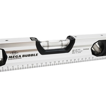 メガバブルマグネット付アルミレベルV溝付 アカツキ製作所(KOD)