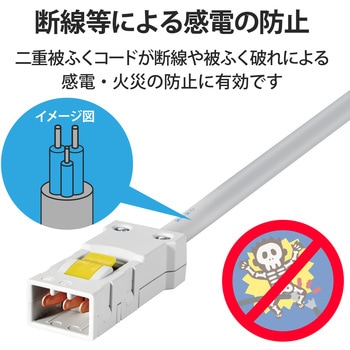 電源タップ ハーネスプラグ 3P 6個口 抜け止め 工事用 物件用 案件用 RoHS OAタップ エレコム