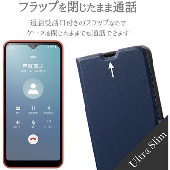 PM-G204PLFUNV Galaxy A21 ケース カバー レザー 手帳 フラップ 薄型