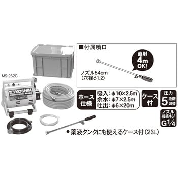MS-252C 電動噴霧器 ガーデンスプレーヤー MSシリーズ 1台 工進 【通販