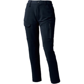 レディースノータックカーゴパンツ (脇シャーリング) 356731 - クロダルマ