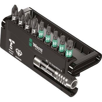 インパクターダイヤモンド ビットチェック 9本 ラピダプター Wera