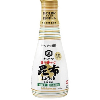 4901515365690 キッコーマン 旨み豊かな 昆布しょうゆ 200ml x6