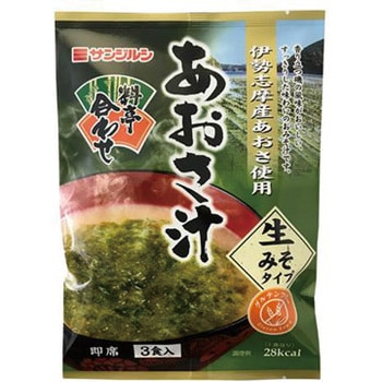 4901608666017 サンジルシ 即席 料亭合わせ あおさ汁 3食 x10 1箱(3個 