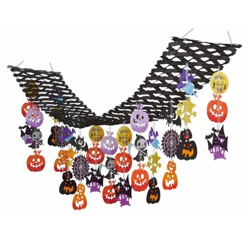 秋のディスプレイ用品 ハロウィン装飾 ファントムプリーツハンガー - ストア・エキスプレス