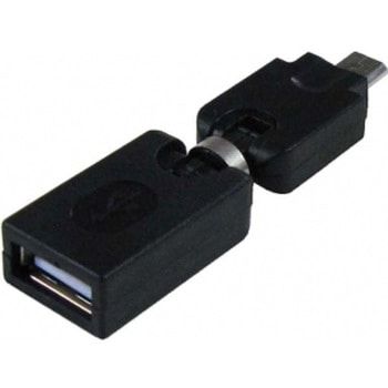 MicroUSBアダプタ USB A(オス)-MicroUSB(オス)関節回転タイプ(2関節がそれぞれ180度と300度回転) タイムリー