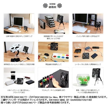 BIGFANシリーズ アイディア次第でどこでも使えるUSB扇風機 12cmモデル タイムリー