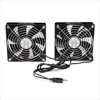 BIGFANシリーズ アイディア次第でどこでも使えるUSB扇風機 12cm2連モデル タイムリー