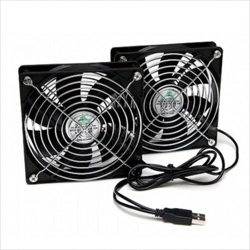 BIGFANシリーズ アイディア次第でどこでも使えるUSB扇風機 12cm2連モデル タイムリー