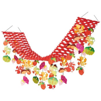 秋のディスプレイ・装飾用品 おいしい味覚プリーツハンガー - ストア・エキスプレス