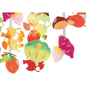 秋のディスプレイ・装飾用品 おいしい味覚プリーツハンガー - ストア・エキスプレス