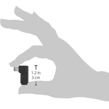 USB変換コネクタ microUSB(オス) ーmicroUSB(メス) L型コネクタ下向き エスエスエーサービス