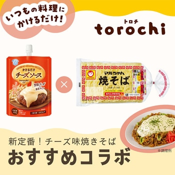 [冷蔵]雪印メグミルク トロチ torochi チーズソース 芳醇ゴーダ(1個)で食べる 東洋水産 マルちゃん焼そば 3人前(2個) スマイルスプーン