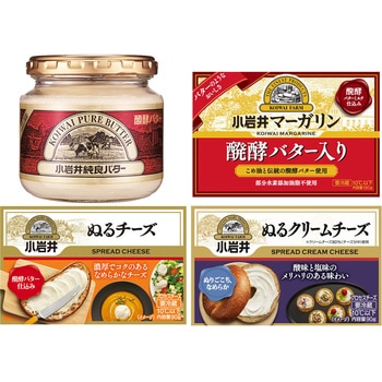 [冷蔵]小岩井乳業 小岩井 パン好きのための バター チーズ マーガリン 詰め合せ 4種各1個 - 小岩井