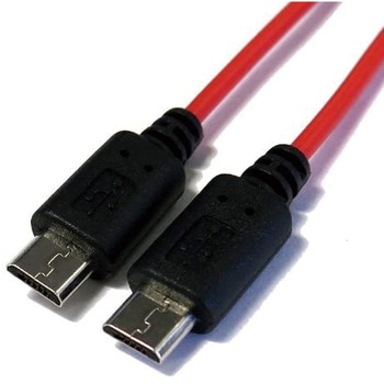 USBケーブル 急速充電2.4A対応microUSB 2股充電ケーブル 80CM microUSB(オス)x2 / USB A(オス) エスエスエーサービス