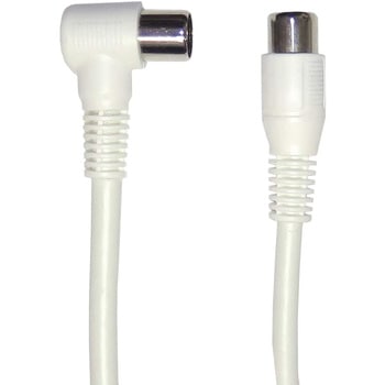 4K8K対応 テレビアンテナケーブル 国産 4C 内バネプッシュ式 片側L型 内バネ式プッシュ (オス) - L字型(オス) F型 エスエスエーサービス