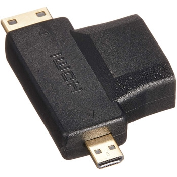 映像系変換コネクタ HDMI(メス) → microHDMI(オス) + miniHDMI(オス)変換コネクタ - エスエスエーサービス