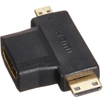 映像系変換コネクタ HDMI(メス) → microHDMI(オス) + miniHDMI(オス)変換コネクタ - エスエスエーサービス