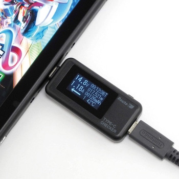 USB Type-C電圧・電流チェッカー 双方向入力・画面回転・多機能表示 ルートアール