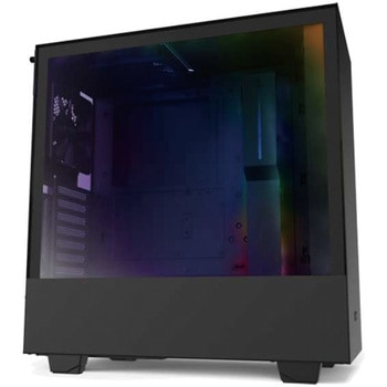 ブラック PCケース 立体模様 PCケース スマートデバイス搭載モデル ITX NZXT 【通販モノタロウ】