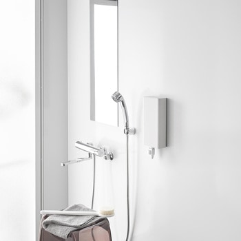 マグネットバスルーム詰め替えパウチディスペンサー収納ホルダー タワー L ホワイト - 山崎実業