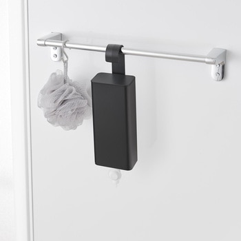 引っ掛けバスルーム詰め替えパウチディスペンサー収納ホルダー タワー S ブラック - 山崎実業