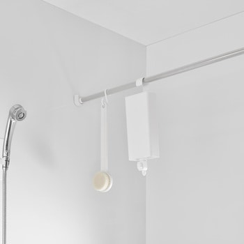 引っ掛けバスルーム詰め替えパウチディスペンサー収納ホルダー タワー L ホワイト 山崎実業